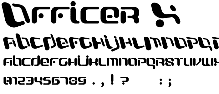 Officer X font